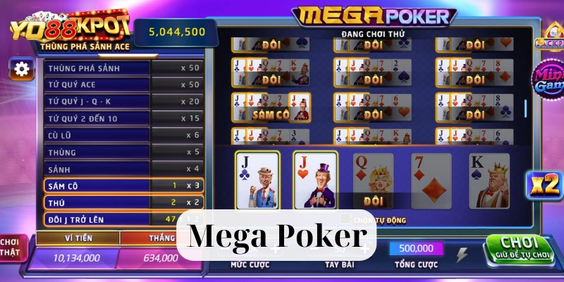 Mega Poker ăn bao nhiêu tiền
